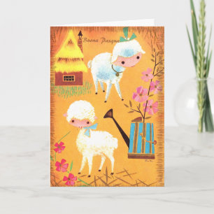 Carte de Pâques vintage d'Italien 5