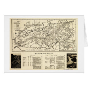 Carte de parc national de Great Smoky Mountains