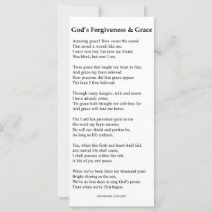 Carte de pardon et de grâce de Dieu