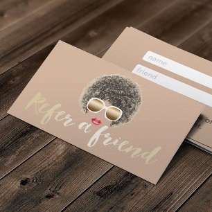 Carte de parrainage Salon de beauté des cheveux