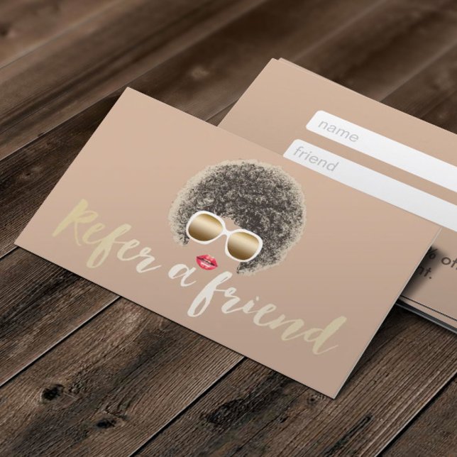 Carte de parrainage | Salon de beauté des cheveux  (Créateur téléchargé)