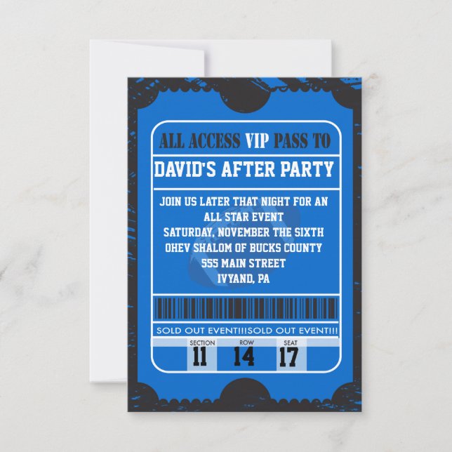 Carte de partie de football Spletter Bar Mitzvah (Devant)