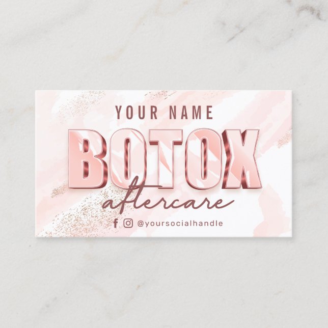 Carte de Parties scintillant d'aquarelle rose (Devant)