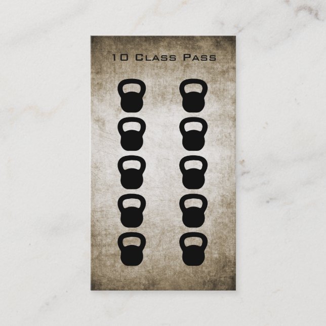 Carte de passage de classe de la forme physique 10 (Devant)