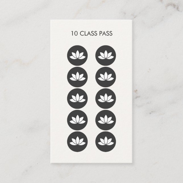 Carte de passe Lotus Flower 10 Class (Devant)