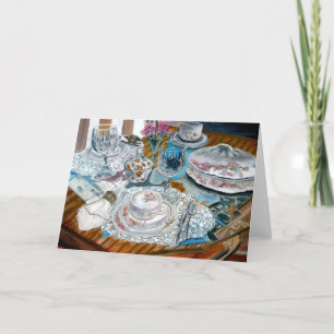 Carte de peinture à l'huile toujours vaisselle de