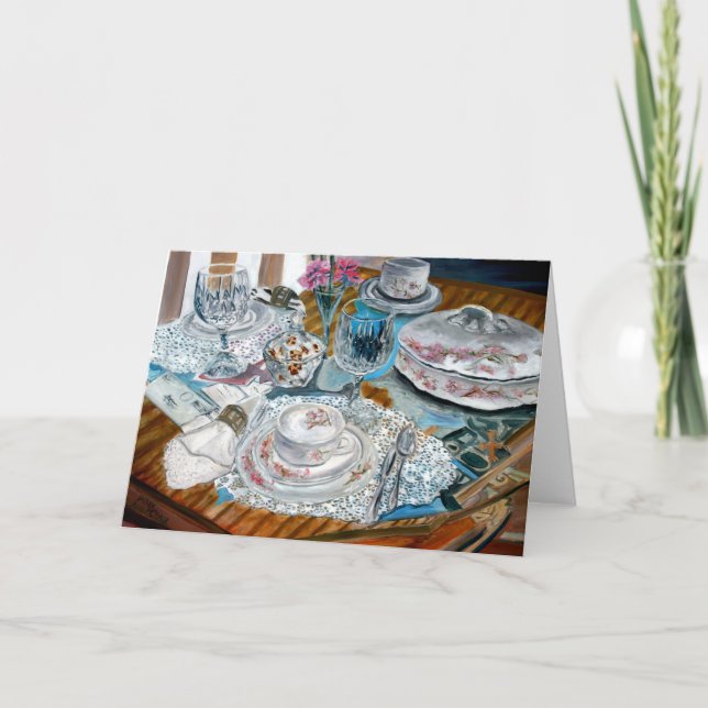 Carte de peinture à l'huile toujours vaisselle de (Devant)