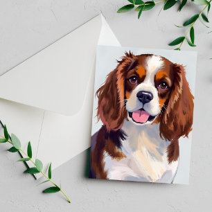 Carte de peinture de chien Cocker Spaniel