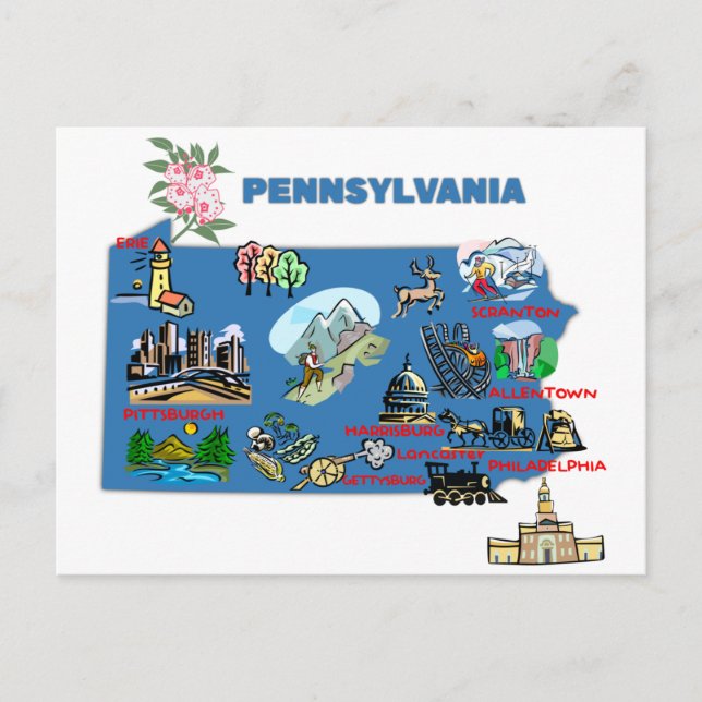 Carte de Pennsylvanie (Devant)