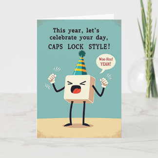 Carte de personnage en forme de cube pour annivers
