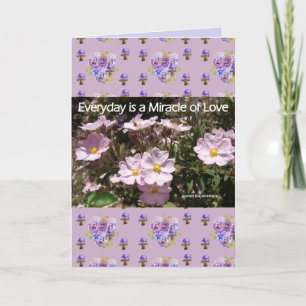 Carte de photo artistique de fleur de l'amour mira