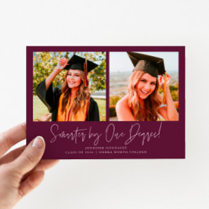 Carte de photo de fin d'études Smarter By One Degr