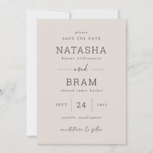 Carte de Photo de Mariage Annonce de Sauvegarder l