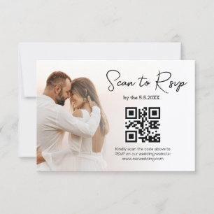 carte de photo de mariage minimaliste moderne avec