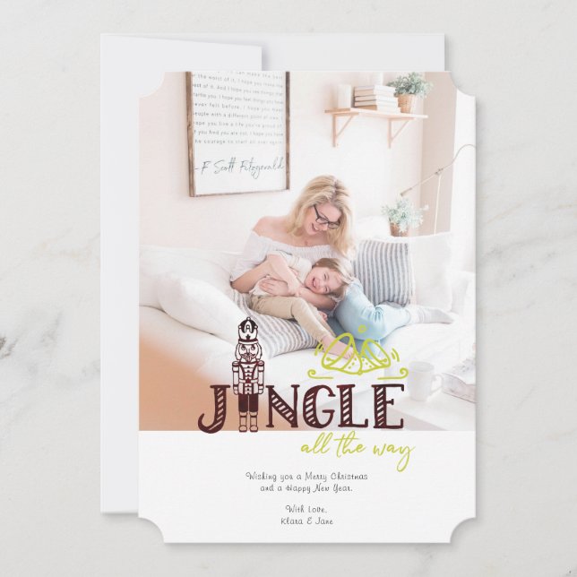 Carte de photo de vacances de casse-noisette (Devant)