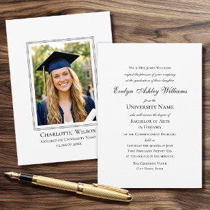 Carte de photo d'invitation à la cérémonie de remi