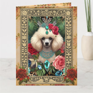 Carte de Photo Personnalisable - Caniche Blanc
