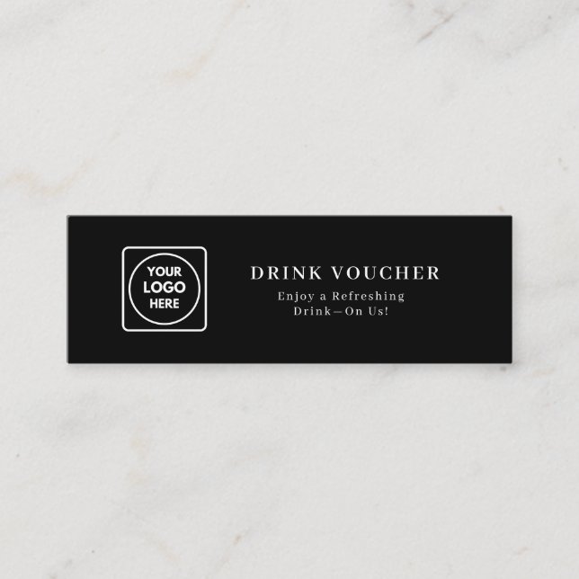 Carte de pièce-cadeau Black Drink | Événement d'en (Devant)