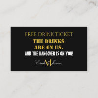 Carte de pièce-justificative pour Mariage Black & 