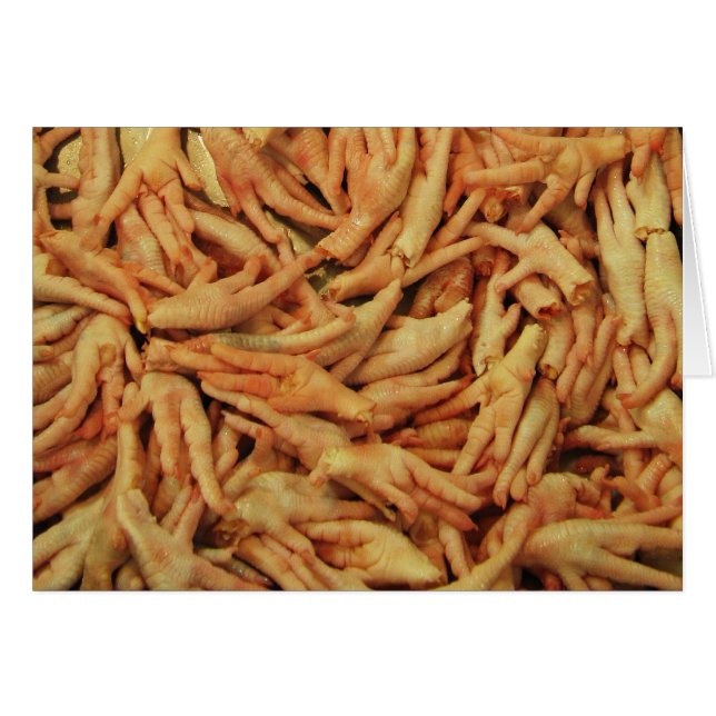 Carte de pieds de poulet cru (Devant horizontal)