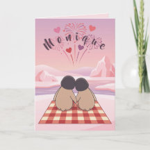 Carte de pique-nique de la Saint-Valentin au pingo