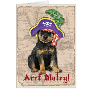 Carte de pirate de rottweiler