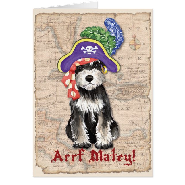 Carte de pirate de Schnauzer miniature (Devant)
