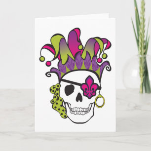 Carte de pirate Mardi Gras