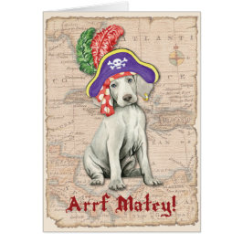 Carte de pirate Weimaraner
