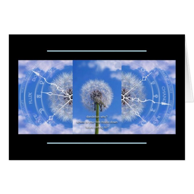 Carte de pissenlits (Devant horizontal)