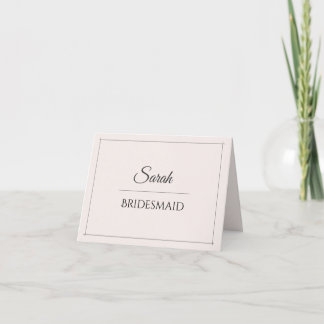 Carte de Place de Demoiselle d'Honneur | Mariage É