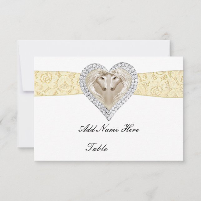Carte de place de la table de dentelle jaune Unico (Devant)