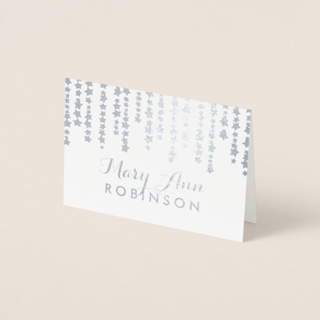 Carte De Place De Siège Invité Argent "Under The S (Devant)