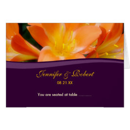 Carte de place de siège violet et orange