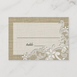 Carte de place de style vintage Lace Design