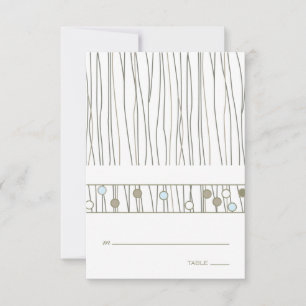 Carte de place de table pliée