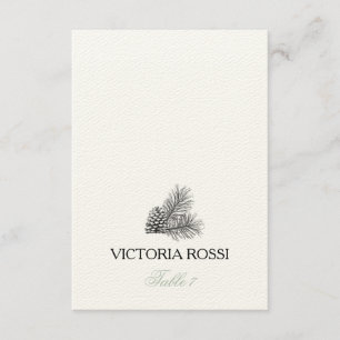 Carte de place d'escorte Ensemble Rustique d'arb