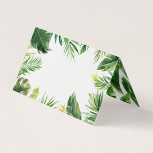 Carte de place d'été pour Feuilles tropicaux Water