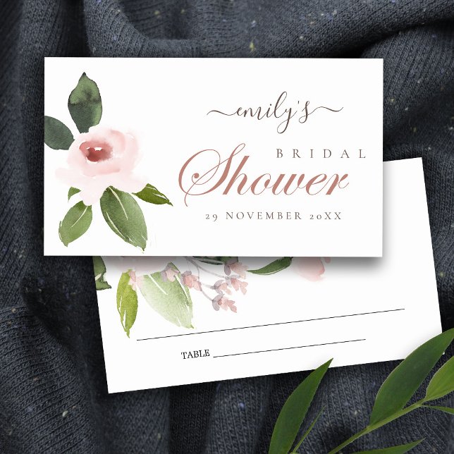 CARTE DE PLACE FÊTE DES MARIÉES ROSE ROSE BLANC SU (Créateur téléchargé)