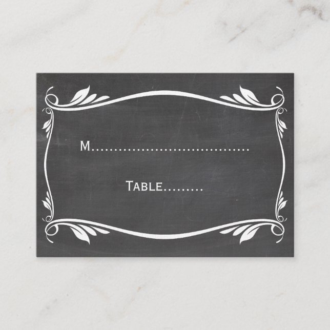 Carte de place Ivoire Flourd Chalkboard (Devant)