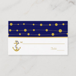 Carte de place mariage de la marine nautique en fe