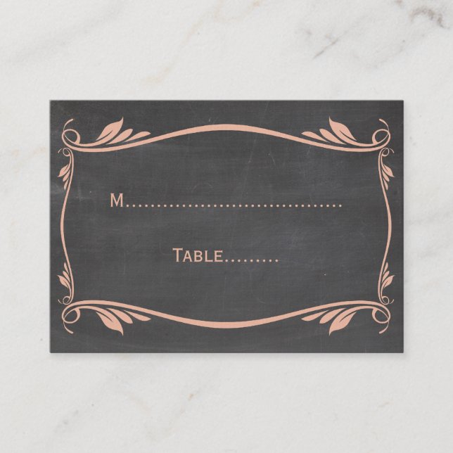 Carte de place Peach Flourd Chalkboard (Devant)