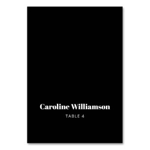 Carte de place personnalisée pour la typographie n