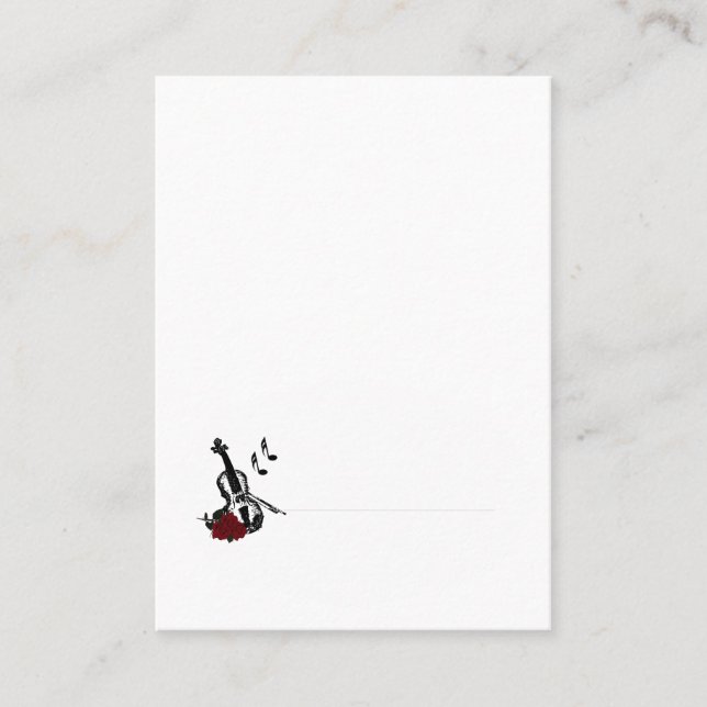 Carte de place pour la musique violon (Devant)