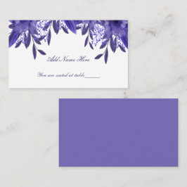 Carte de place pour le feuillage bleu violet