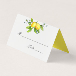 Carte de place vintage Lemons mariage