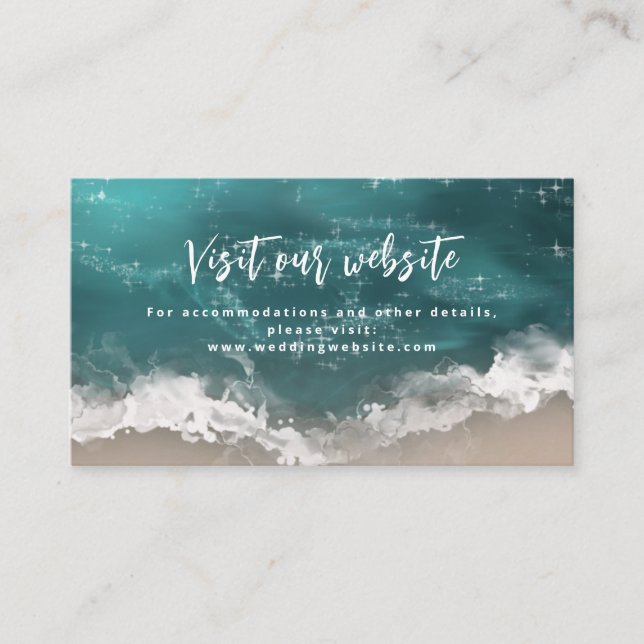 Carte De Placement Abstrait mousseux moody ocean Website Insérer cart (Devant)