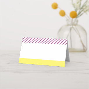 Carte De Placement Ajouter votre propre texte Trendy Yellow and Purpl