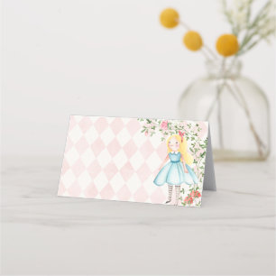 Carte De Placement Alice Aventures dans Woderland Anniversaire Tea Pa