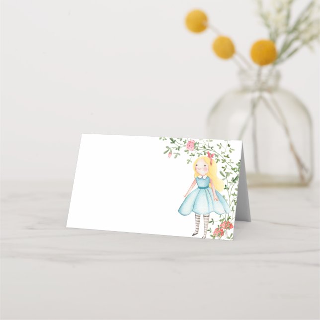Carte De Placement Alice Aventures dans Woderland Anniversaire Tea Pa (Devant)